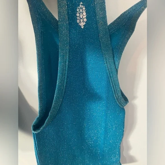 NWOT Free People Movement Happiness Runs Lurex Crop Tank Size XS/S - Picture 7 of 8